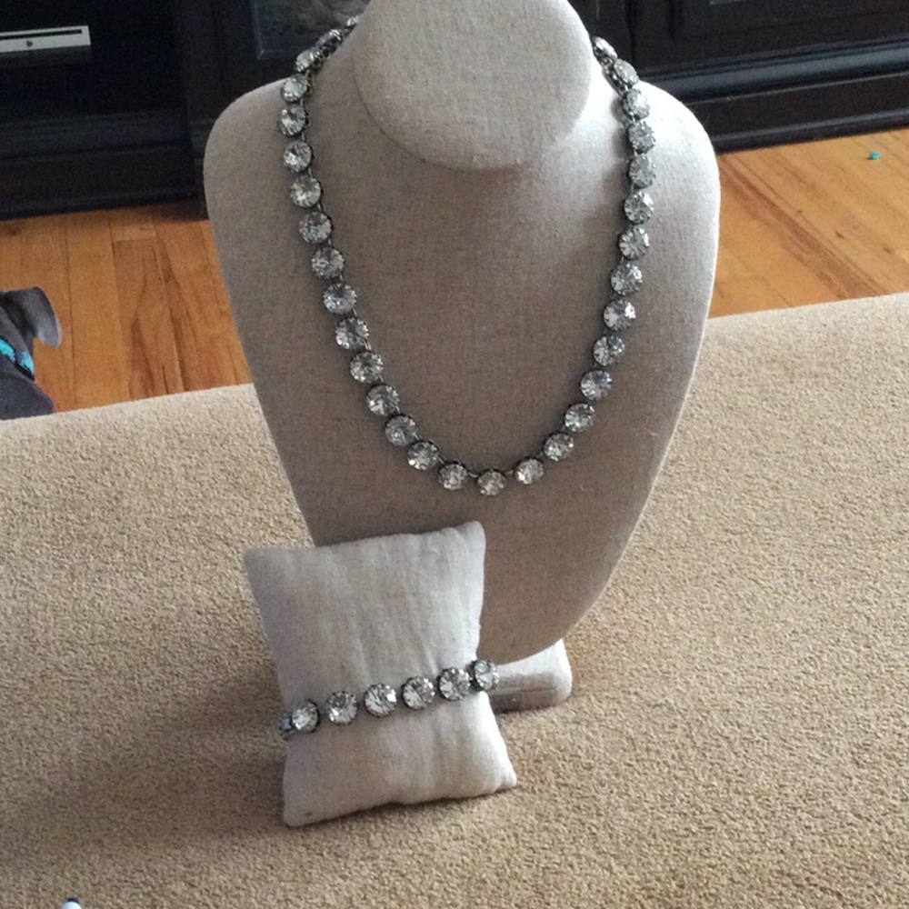 Stella and Dot Vintage Crystal Necklace and Bracelet